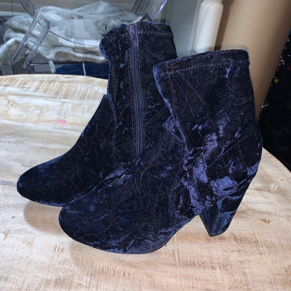Crushed Velvet Booties from Target, women size 7.5